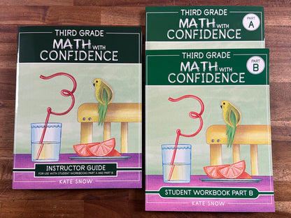 Third Grade Math with Confidence Set - Guide & Workbooks a/B — front cover