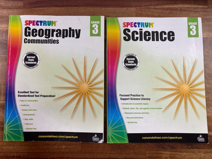 Spectrum Grade 3 Set: Spelling, Math, Language Arts, Science — front cover