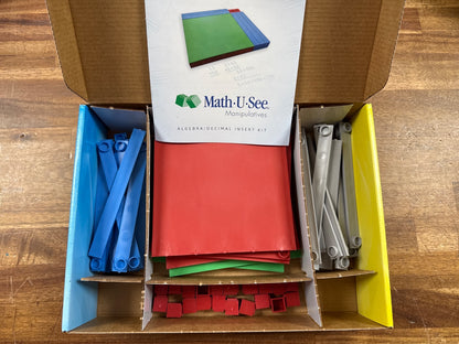 Math-U-See Algebra/Decimal Insert Kit Manipulatives