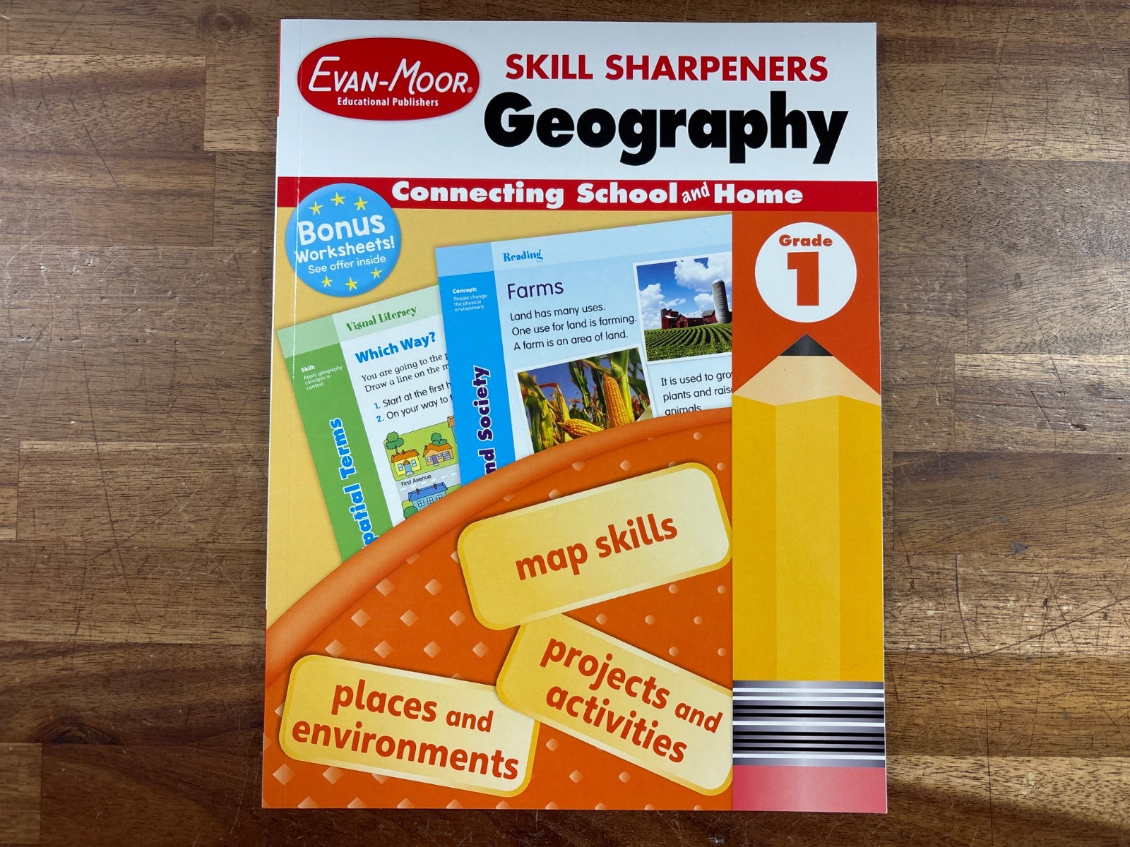 Evan-Moor Skill Sharpeners Geography Grade 1 Workbook — front cover