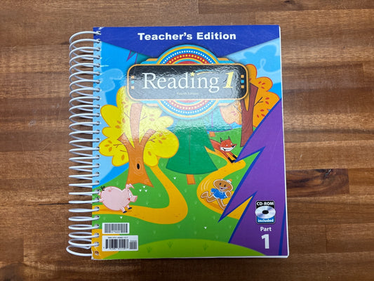 BJU Press Reading 1 Teacher's Edition Part 1, 4th Ed