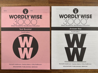 Wordly Wise 3000 Book 5 Test Booklet & Answer Key 4th Ed (NEW)