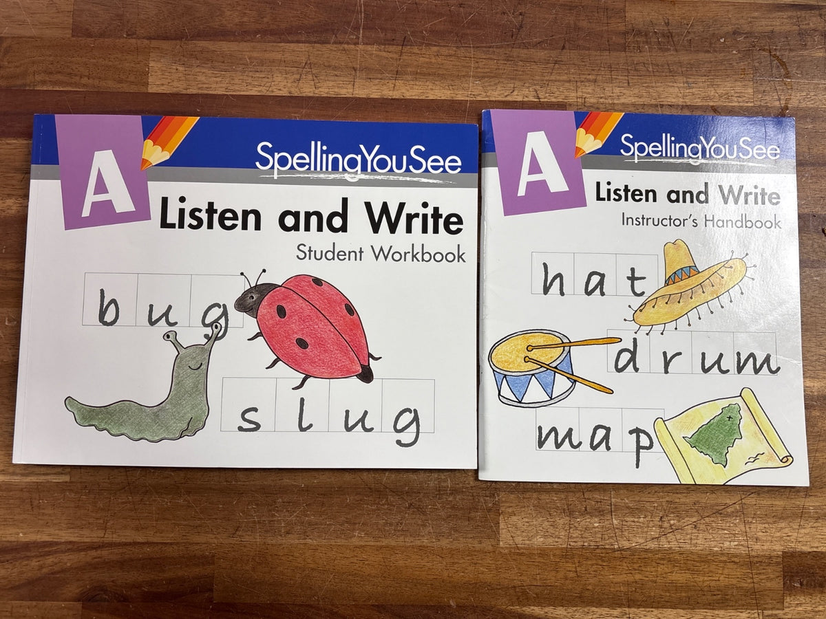 Spelling You See Level a Listen and Write Set — front cover