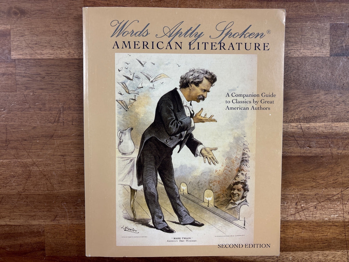 Words Aptly Spoken American Literature 2nd Edition Guide — front cover