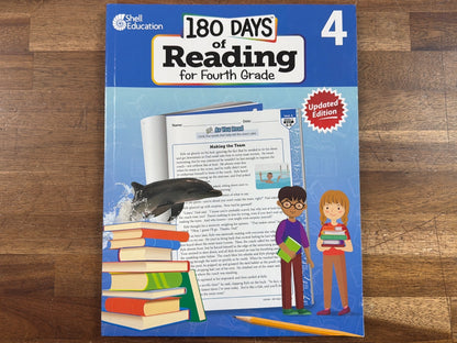 Shell Education 180 Days of Reading Grade 4 Updated Edition