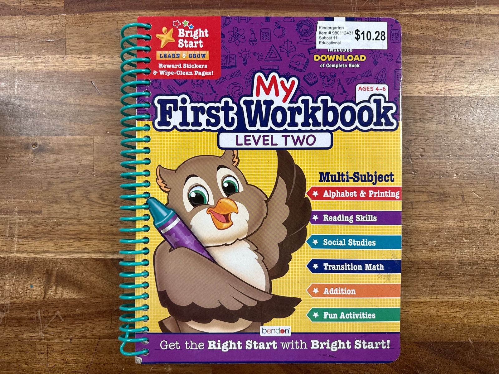 Bright Start My First Workbook Level Two Ages 4-6
