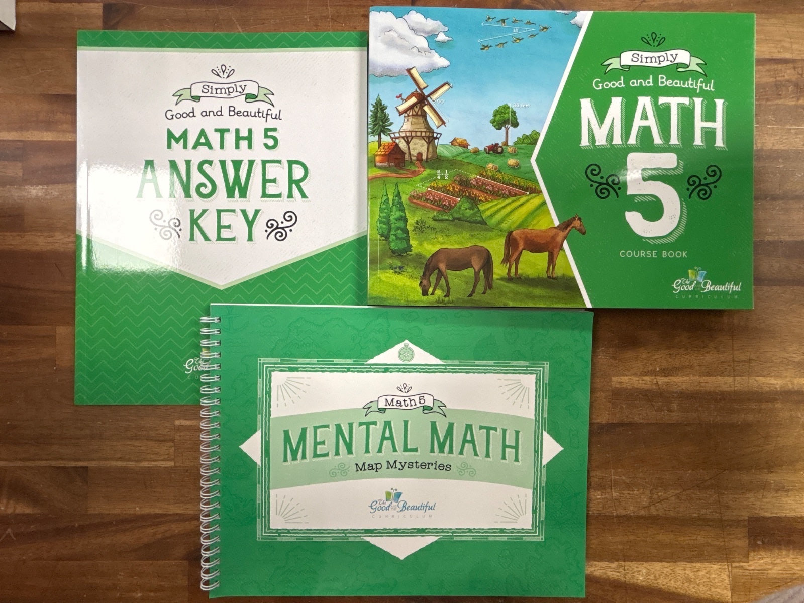 Good and Beautiful Math 5 Course Book, Key & Mental Math Set — front cover