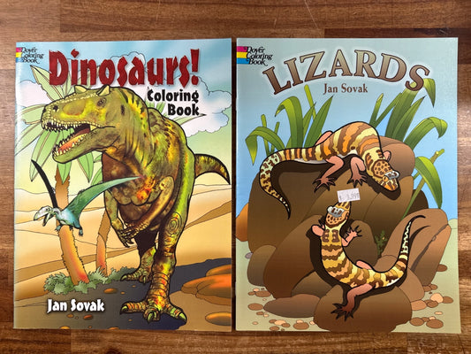 Dover Coloring Books: Dinosaurs! & Lizards by Jan Sovak