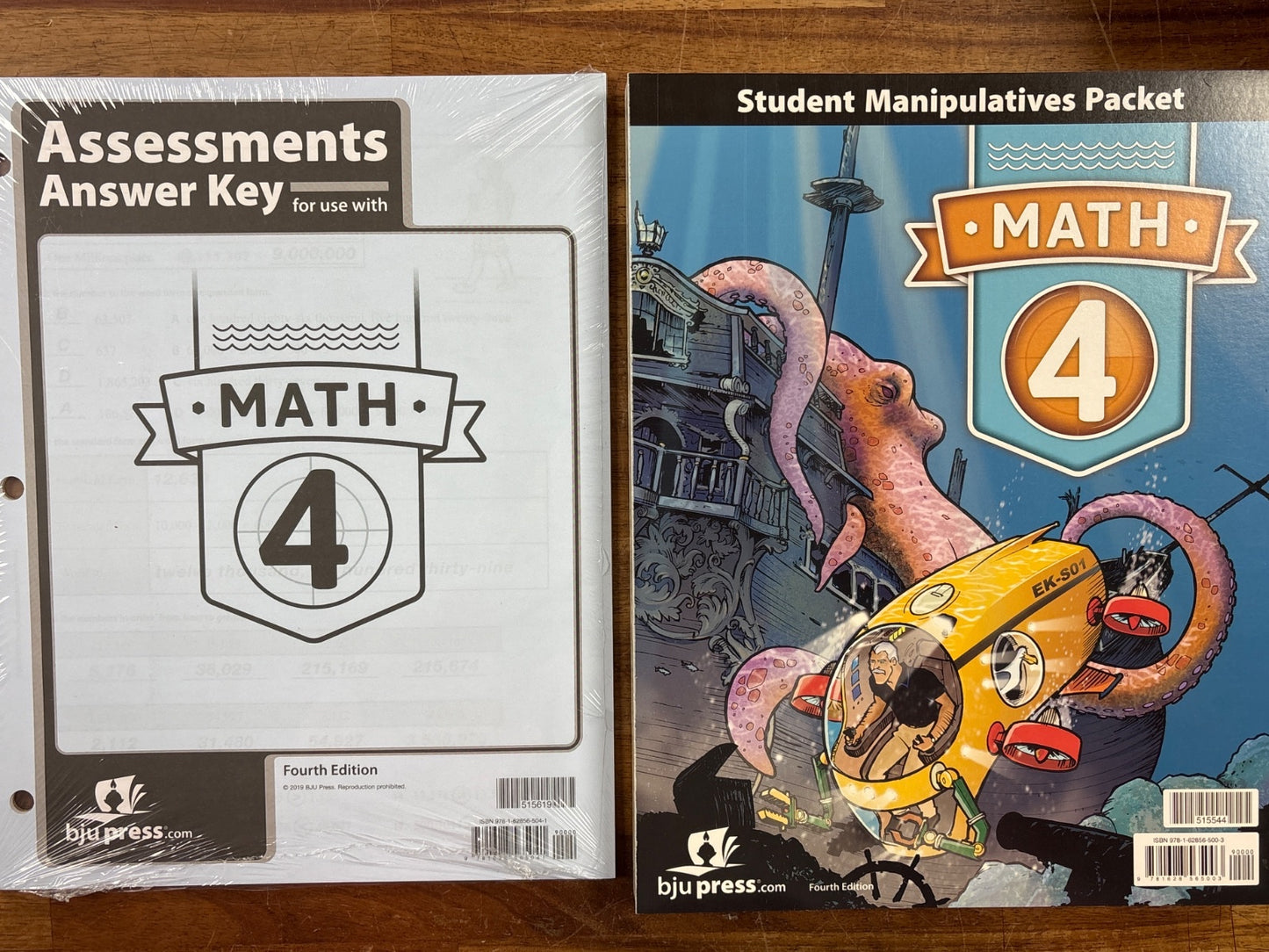 BJU Press Math 4 Assessments Answer Key & Manipulatives Set