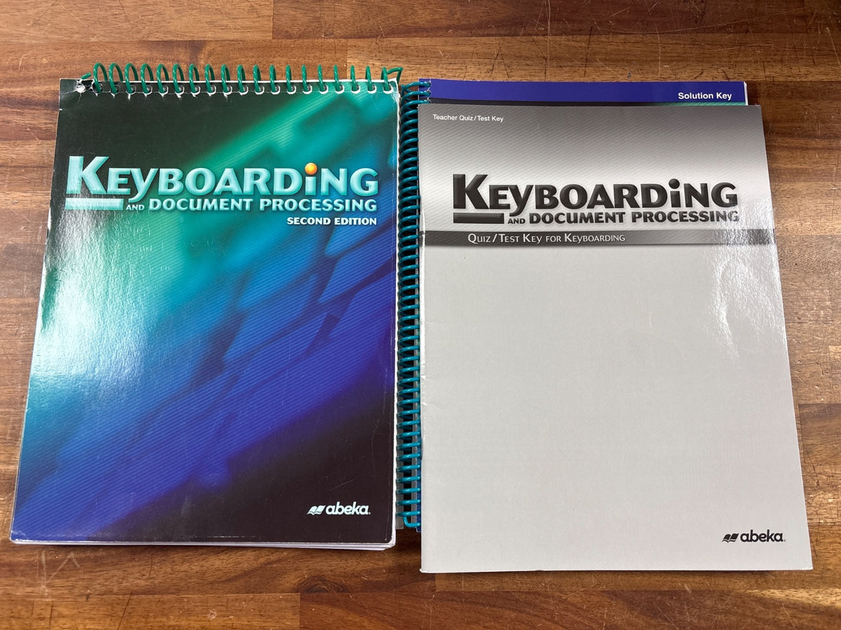 Abeka Keyboarding and Document Processing 2nd Ed. Textbook & Test — front cover