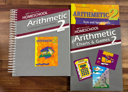Abeka Arithmetic 2 Homeschool Curriculum Lesson Plans Set — front cover