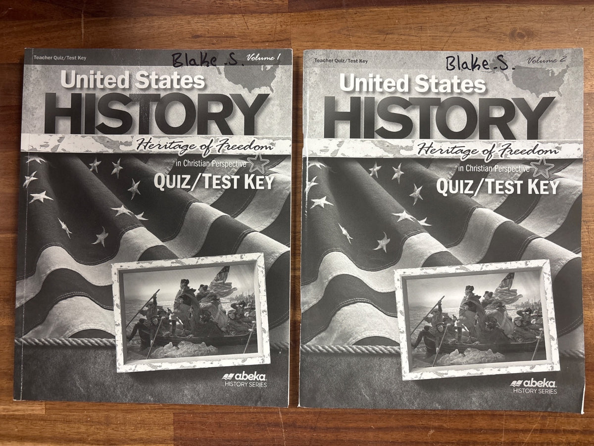Abeka United States History Quiz/Test Key Vol 1 & 2