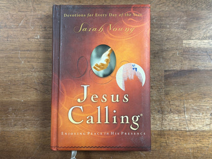 Jesus Calling by Sarah Young Devotional Hardcover — Good — Clean, no writing. Cover shows some shelf wear at edges and corners.