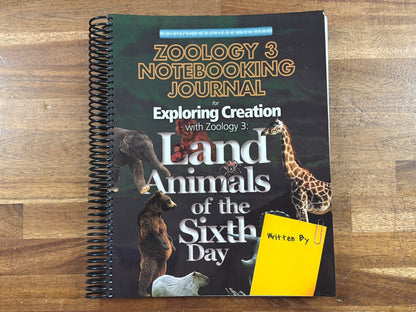 Apologia Zoology 3 Notebooking Journal Land Animals