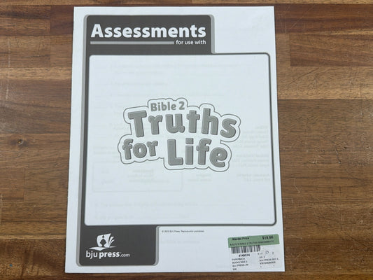 BJU Press Bible 2 Truths for Life Assessments