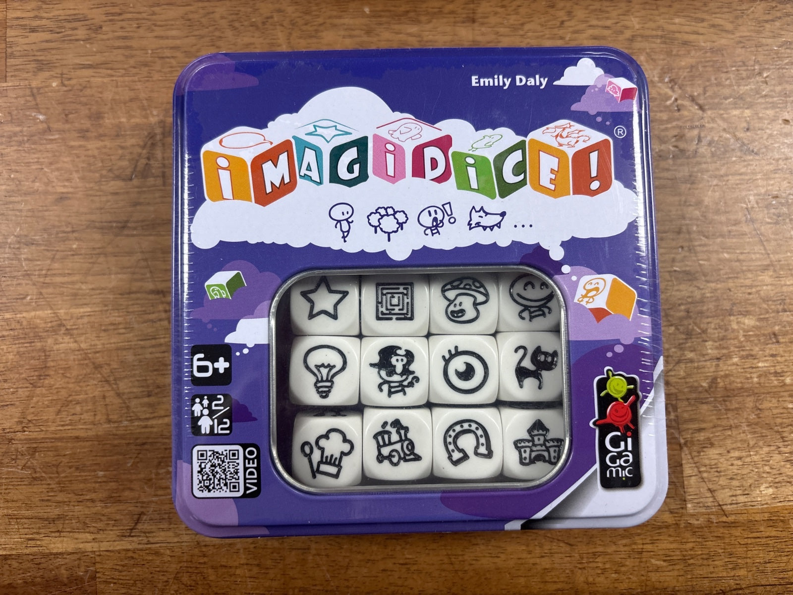 Imagidice Storytelling Dice Game by Gigamic, Ages 6+ — front cover