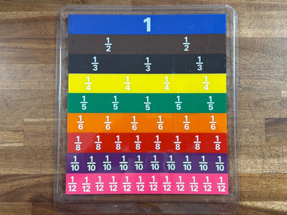 Fraction Tiles Manipulative Set with Storage Tray