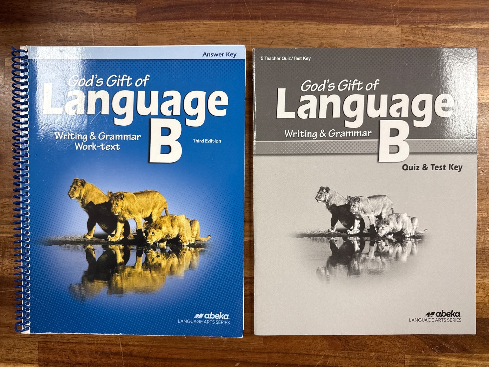 Abeka God's Gift of Language B 3rd Ed Text & Quiz/Test Key Set