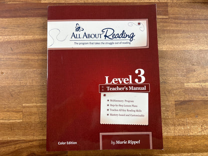 All About Reading Level 3 Teacher's Manual Color Edition — front cover