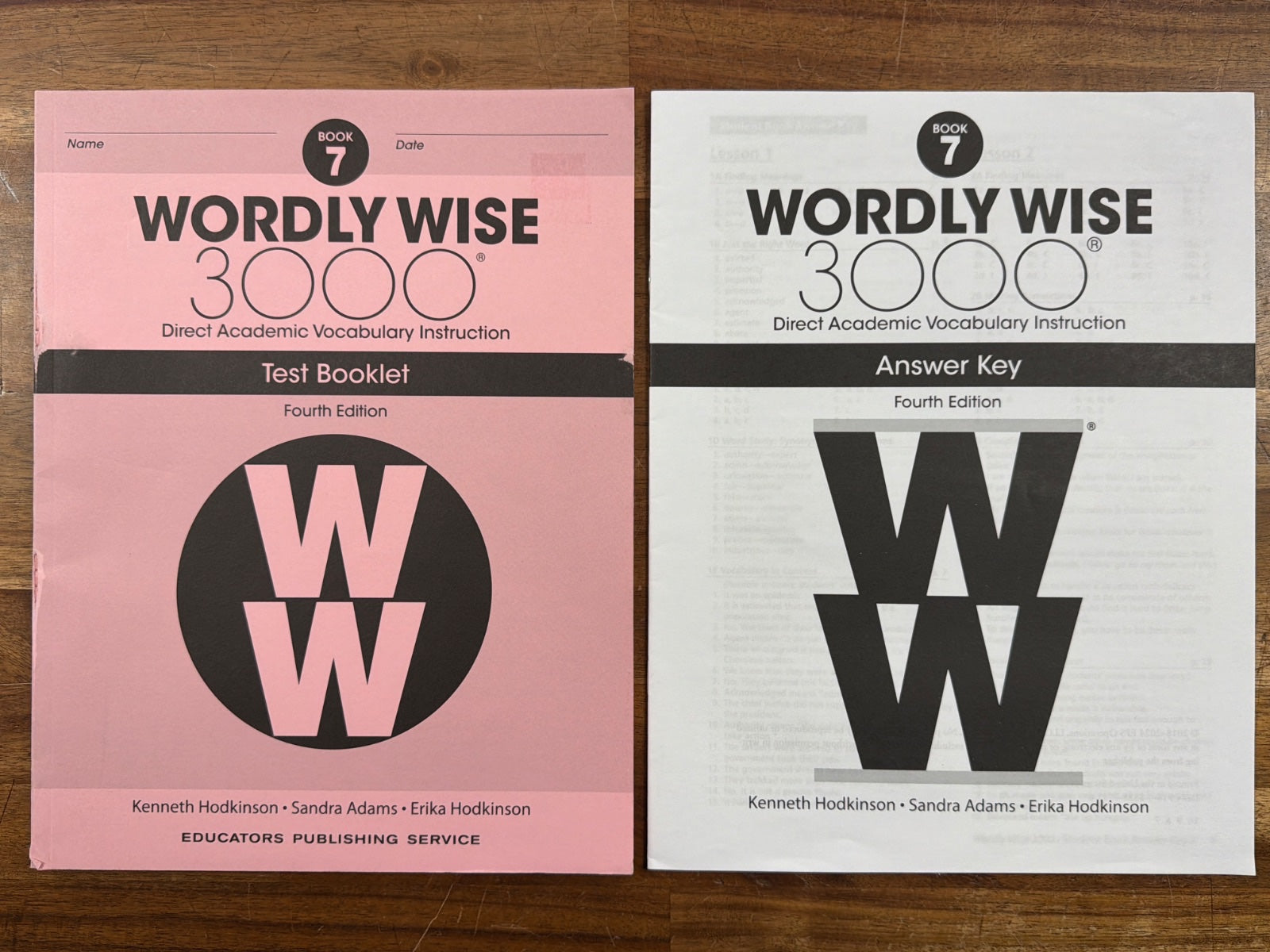 Wordly Wise 3000 Book 7 Test Booklet & Answr Key 4th Ed (NEW)