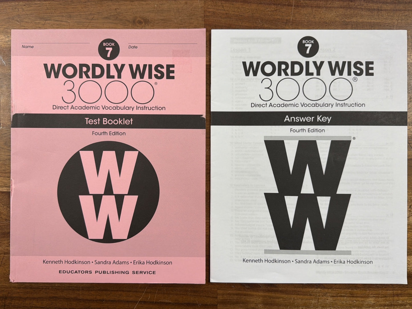 Wordly Wise 3000 Book 7 Test Booklet & Answr Key 4th Ed (NEW)