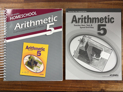 Abeka Arithmetic 5 LOT 4th Edition Keys and Lesson Plans