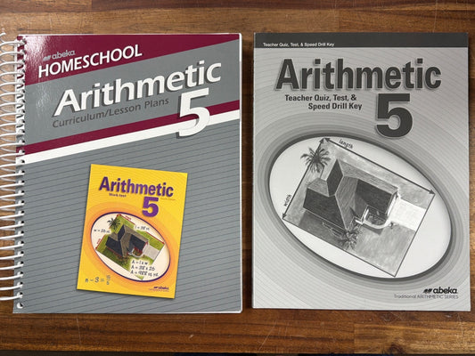 Abeka Arithmetic 5 LOT 4th Edition Keys and Lesson Plans