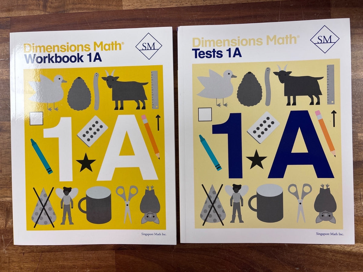 Dimensions Math Workbook & Tests 1A 1B Bundle Grade 1 — photo 2 of 5