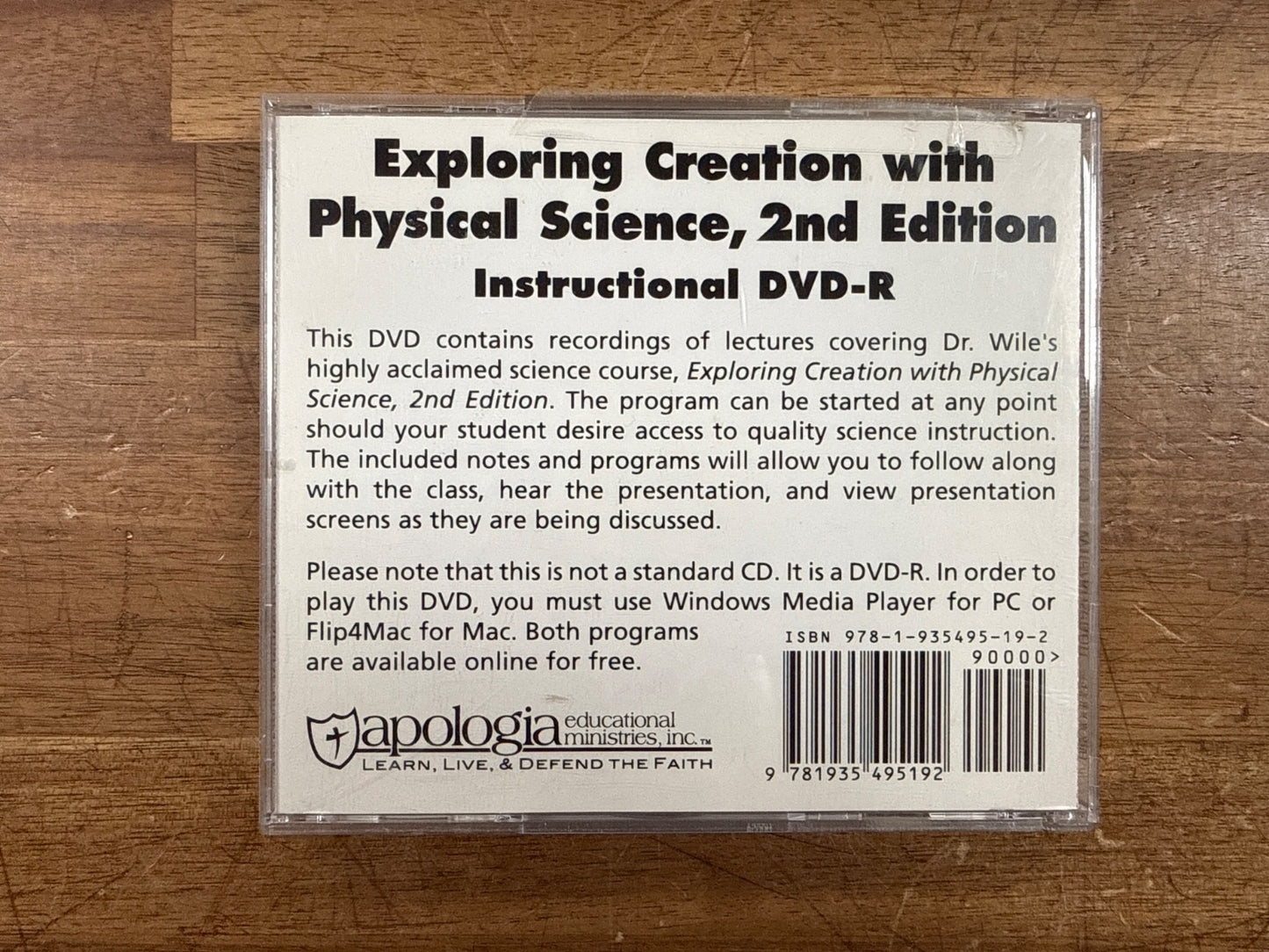 Apologia Exploring Creation Physical Science 2nd Ed DVD-R