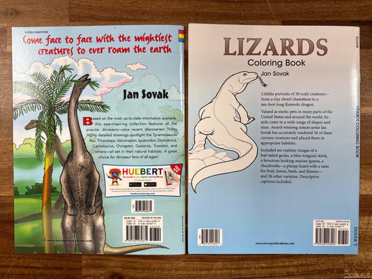 Dover Coloring Books: Dinosaurs! & Lizards by Jan Sovak