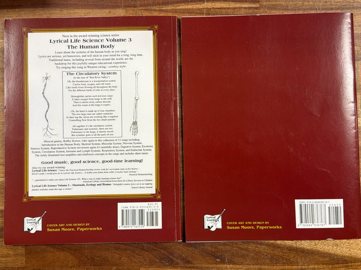 Lyrical Life Science Vol 3 Human Body Text & Workbook Set