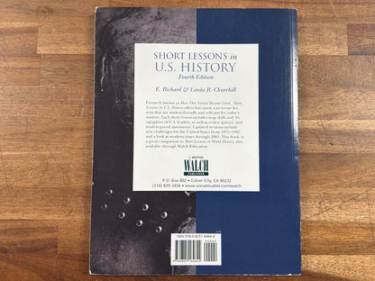 Short Lessons in U.S. History 4th Edition - J. Weston Walch
