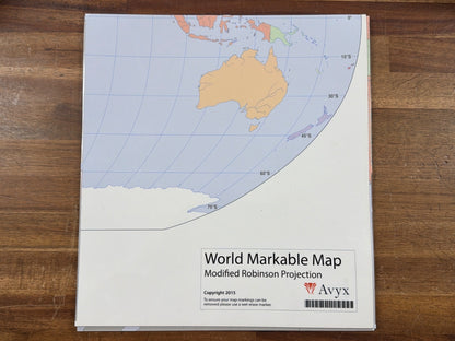 Avyx USA Markable Map Modified Robinson Projection 2015