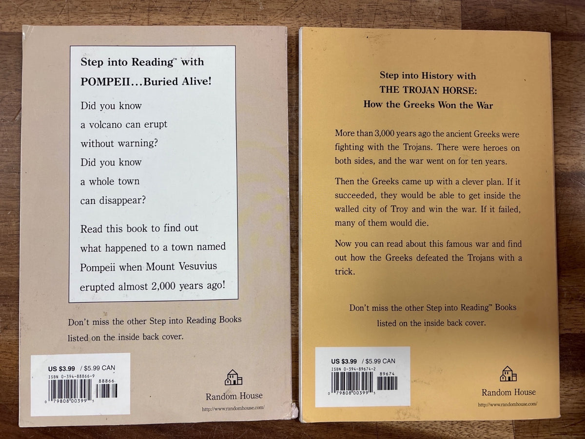 Step Into Reading: Pompeii & Trojan Horse Book Set