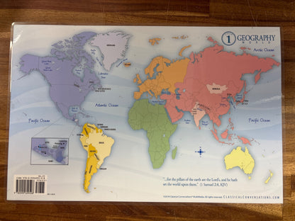 Classical Conversations Cycle 1 World Geography Map