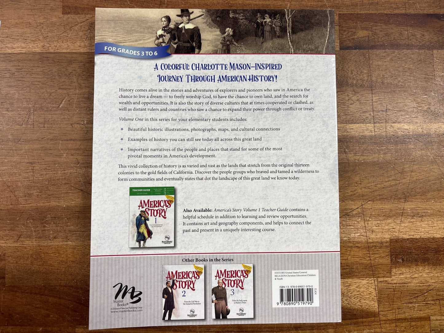 America's Story Volume 1 MasterBooks Curriculum Grades 3-6