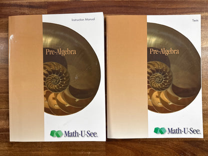 Math-U-See Pre-Algebra Set: Instruction, Tests, Workbook