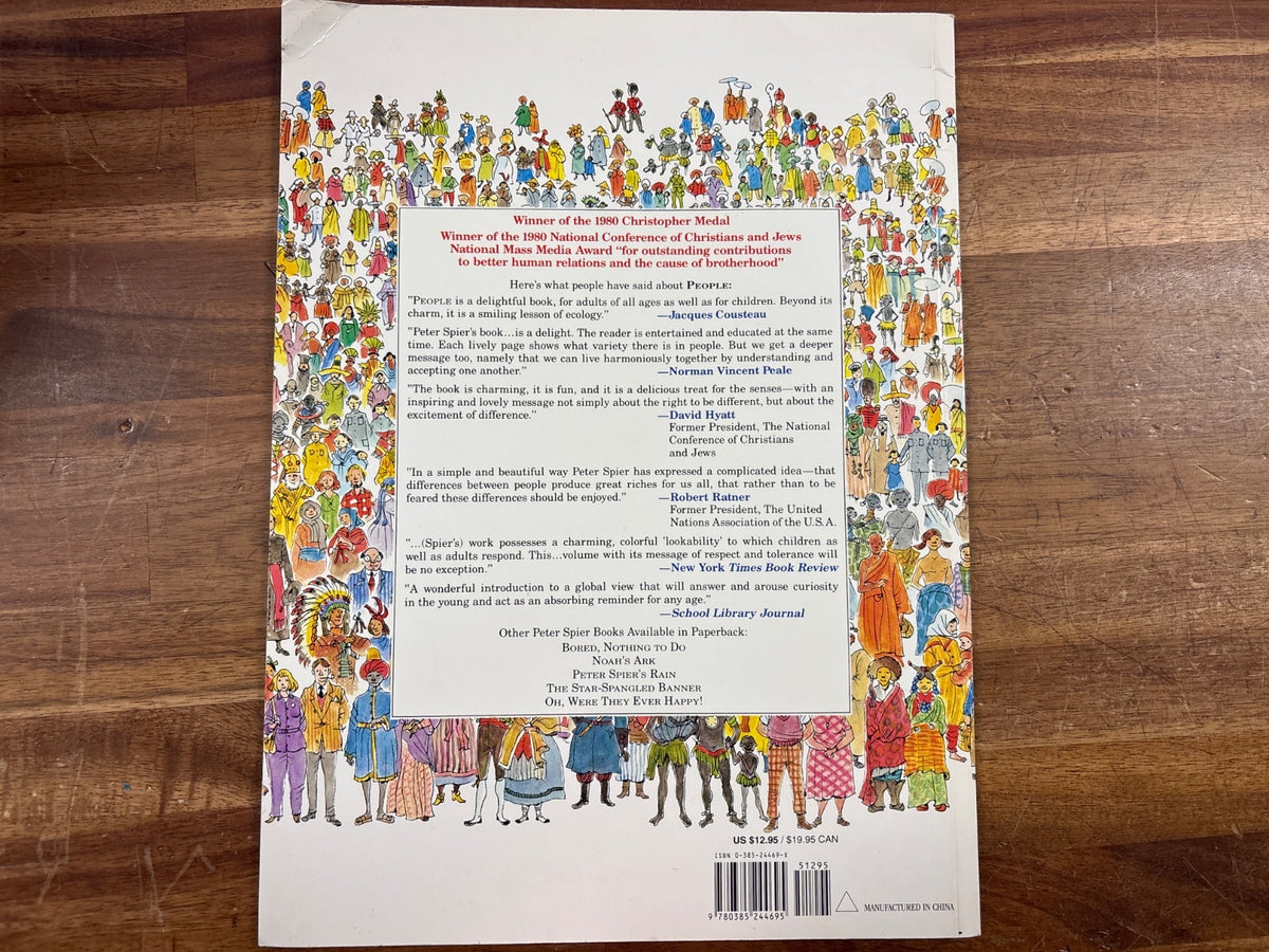 People by Peter Spier - Illustrated Paperback Book