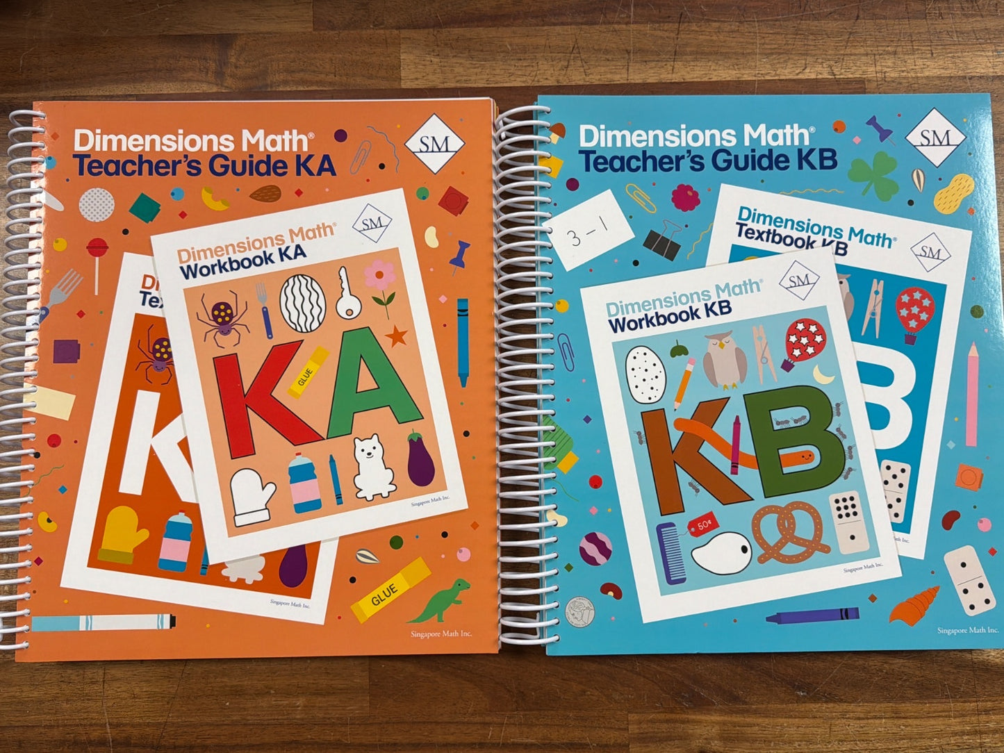 Dimensions Math Kindergarten KA KB Set Teacher Guide Textbook