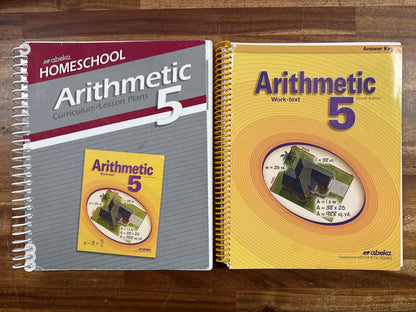 Abeka Arithmetic 5 Lesson Plans & Keys Set 4th Ed