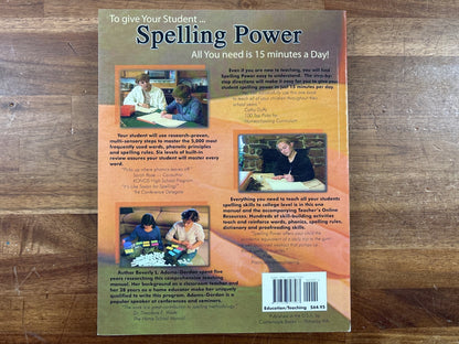 Adams-Gordon's Spelling Power 5th Edition Homeschool Manual