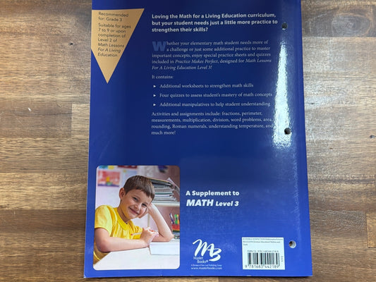 MasterBooks Practice Makes Perfect Math Level 3 Sheets & Quizzes