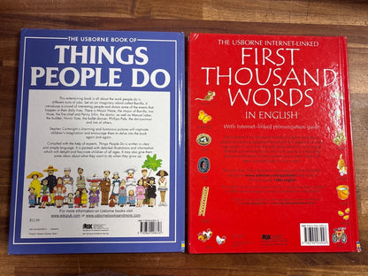 Usborne Things People Do & First Thousand Words Book Set