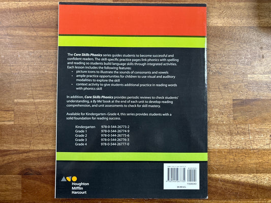 Houghton Mifflin Harcourt Core Skills Phonics Grade K
