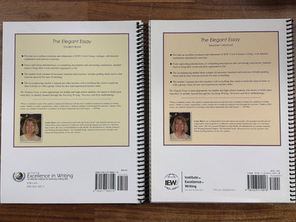 IEW Elegant Essay Writing Lessons Student Book & Teacher Manual