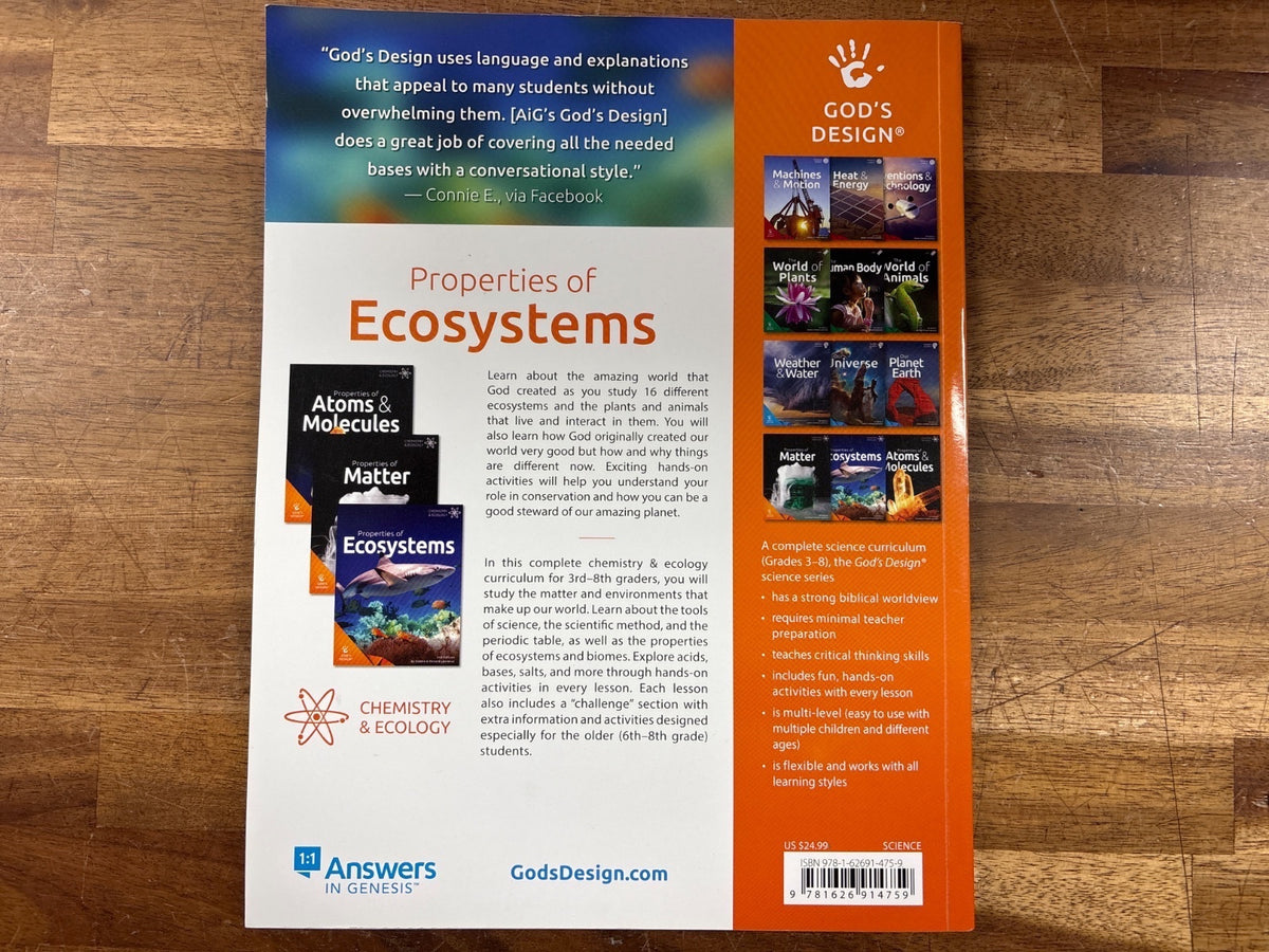God's Design Properties of Ecosystems 4th Edition