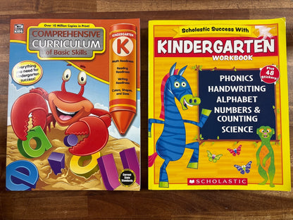 Kindergarten Workbook Bundle: Curriculum, Get Ready, Scholastic