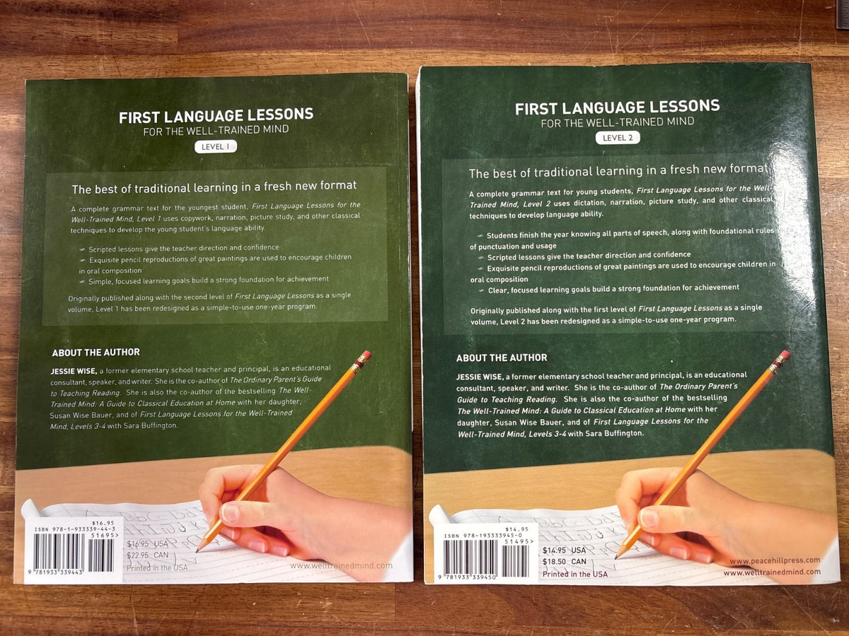 First Language Lessons Well-Trained Mind Level 1 & 2 Set — photo 2 of 2