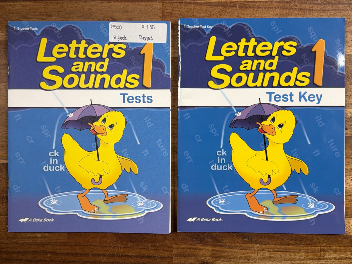 Abeka Letters and Sounds 1 Test Key, Tests & Lesson Plans Set — photo 2 of 5