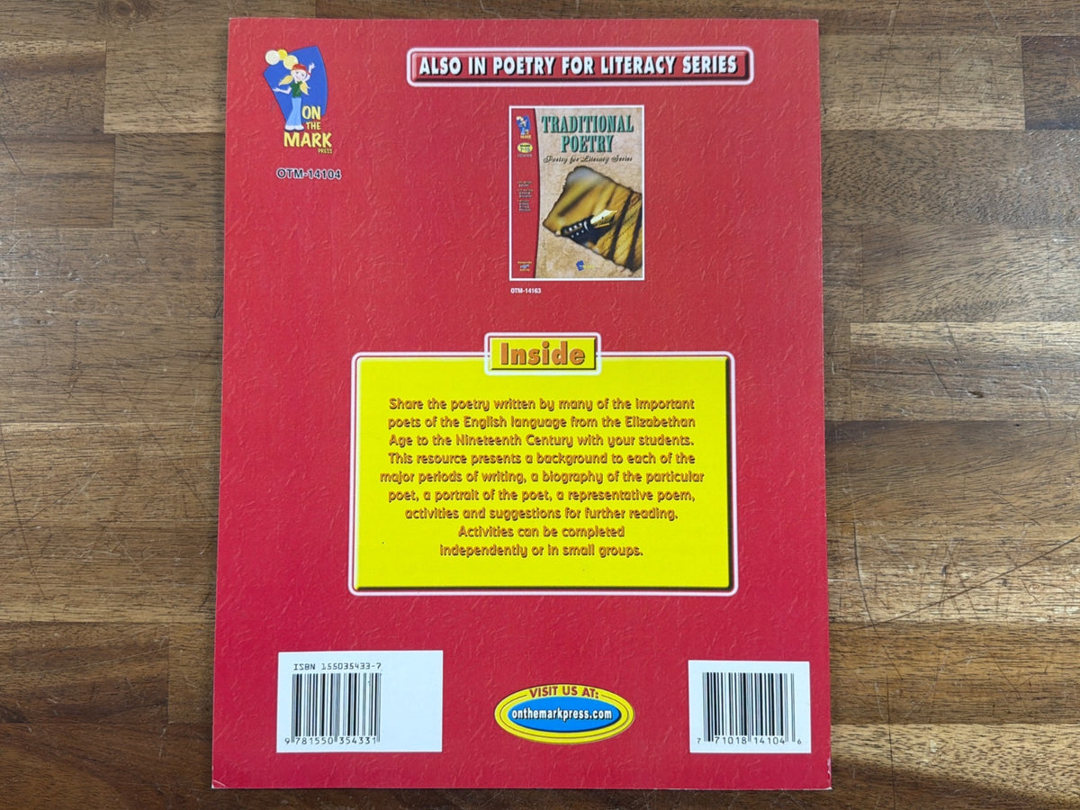 On the Mark Press Classical Poetry Grades 7-12 Workbook